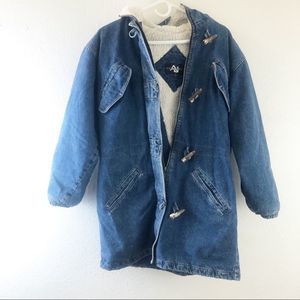 VYG Andy Johns denim hood coat Jacket size M